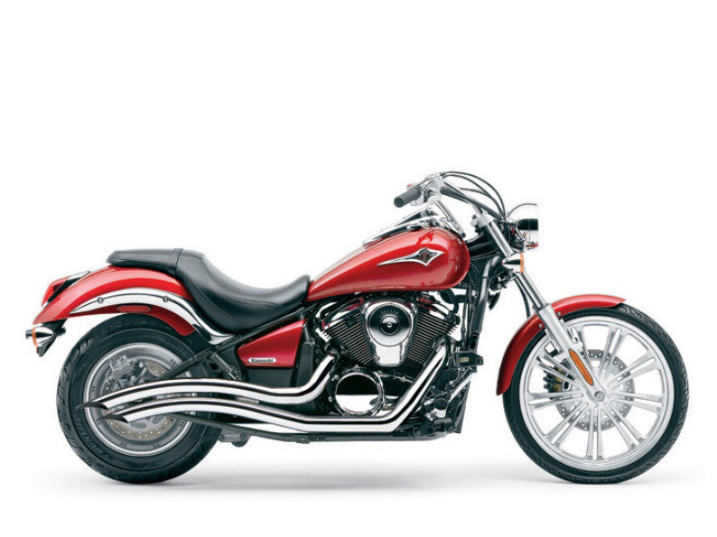 Speedster Swept Exhaust - Chrome. Fits Kawasaki Vulcan 900 2006up. - Cobra Exhaust