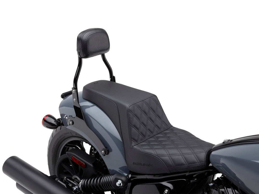 Short Quick Detachable Sissy Bar Kit - Black. Fits Indian Cruiser 2022up - Cobra Exhaust