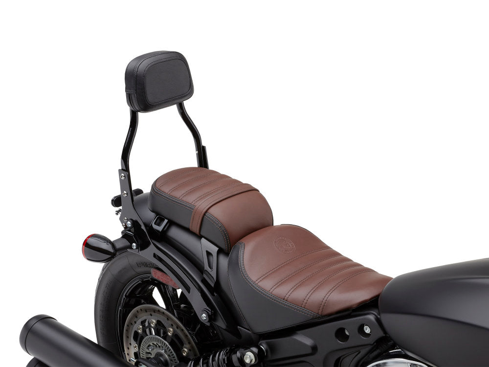 Short Quick Detachable Sissy Bar Kit - Black. Fits Scout Bobber 2018up. - Cobra Exhaust