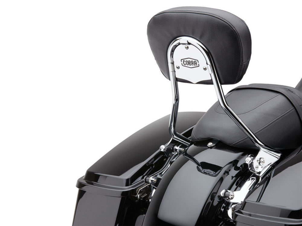 Short Quick Detachable Sissy Bar Kit - Chrome. Fits Touring 2014up. - Cobra Exhaust