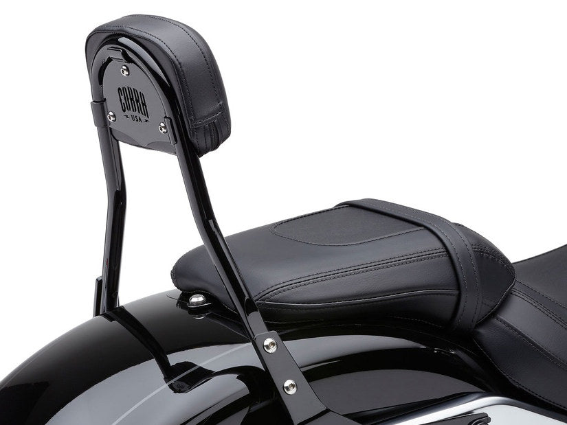 Short Quick Detachable Sissy Bar Kit - Black. Fits Fat Boy & Breakout 2018up. - Cobra Exhaust