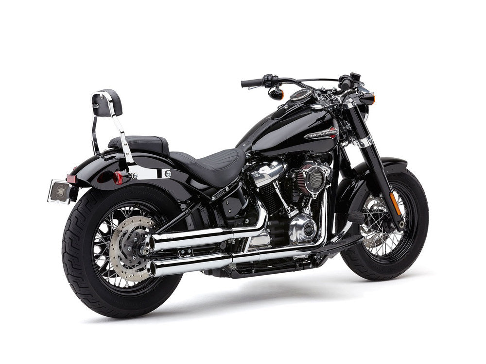 3in. Neighbour Hater Slip-On Mufflers - Chrome. Fits Softail Slim, Street Bob, Standard & Low Rider Models 2018-2024 & Breakout & Fat Boy 2018up - Cobra Exhaust