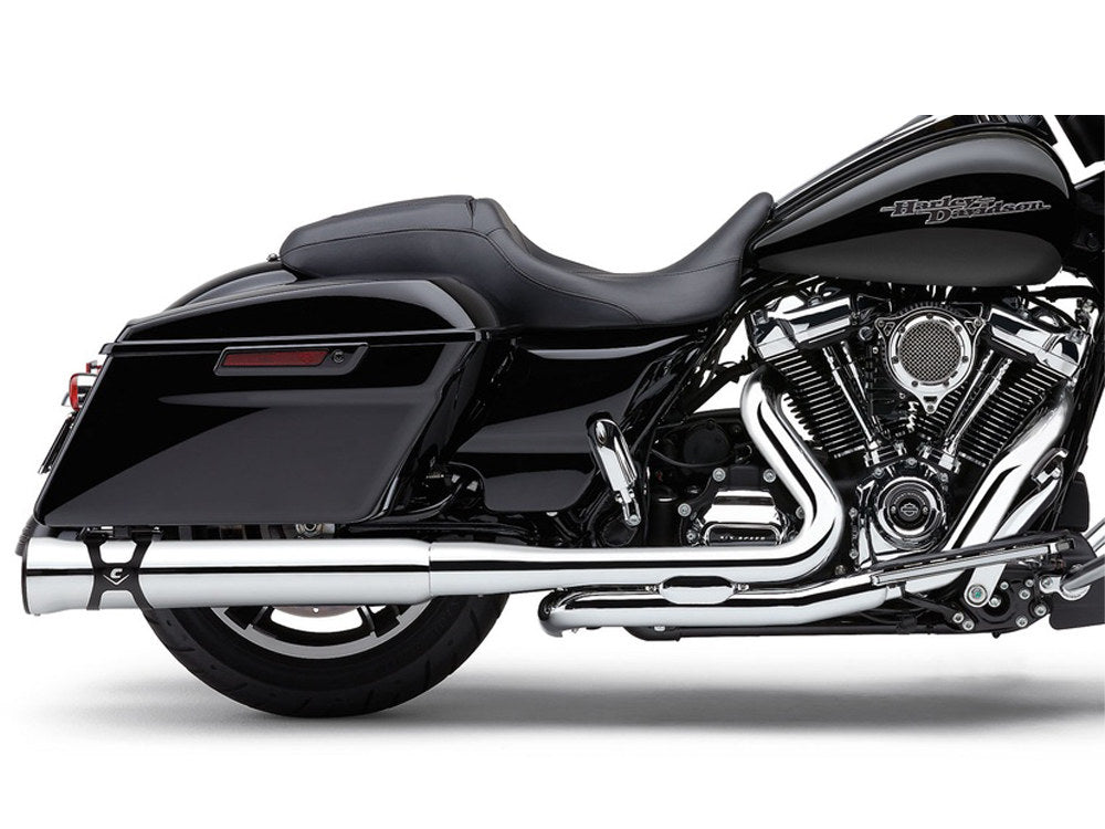 Pro Chamber Right Side Tuck & Under Headers - Chrome. Fits Touring 2017up. - Cobra Exhaust