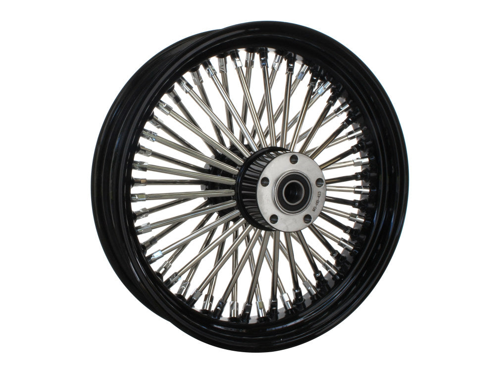 16in. x 3.5in. Mammoth Fat Spoke Rear Wheel - Gloss Black & Chrome. Fits Softail 2011up. - DNA Specialty