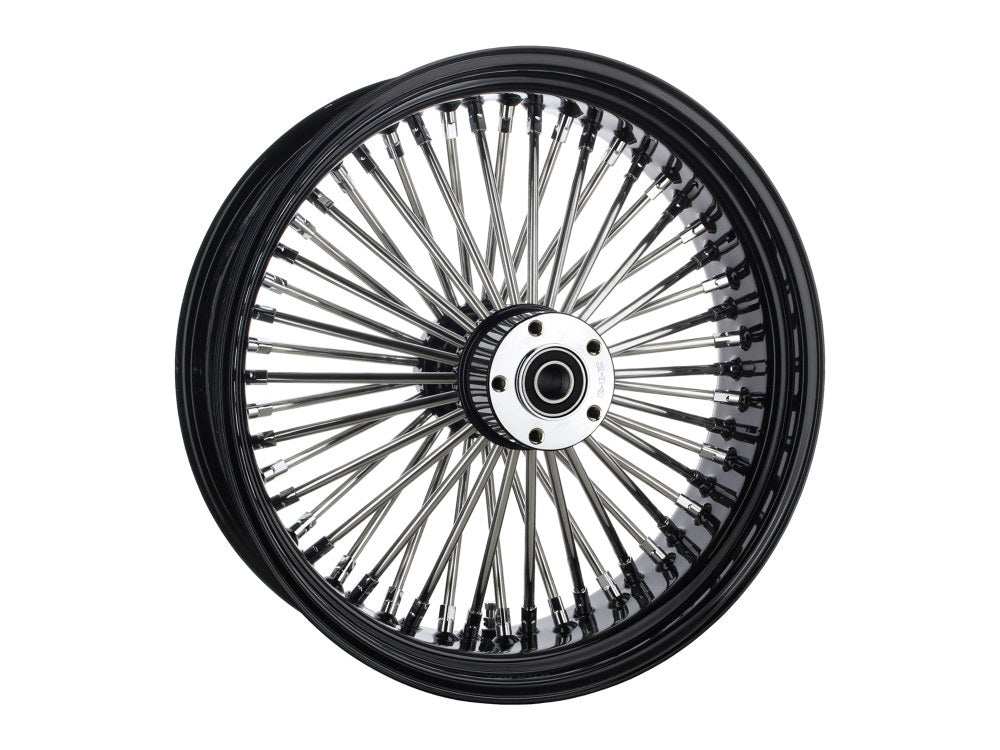 18in. x 5.5in. Mammoth Fat Spoke Rear Wheel - Gloss Black & Chrome. Fits Touring 2009up with ABS & Cush Drive. - DNA Specialty
