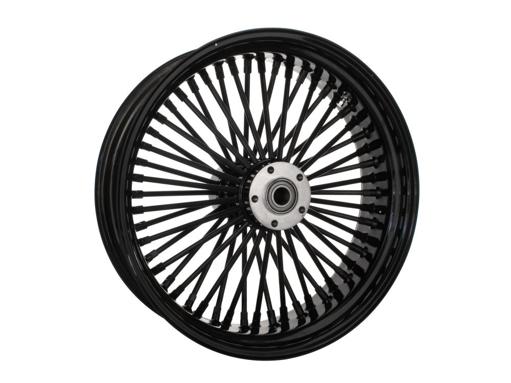 18in. x 5.5in. Mammoth Fat Spoke Rear Wheel - Gloss Black. Fits Softail 2008up. - DNA Specialty