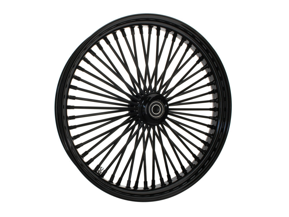 23in. x 3.5in. Mammoth Fat Spoke Front Wheel - Gloss Black. Fits Mid Glide Dyna 2012-2017 & FX Softail 2018up. - DNA Specialty