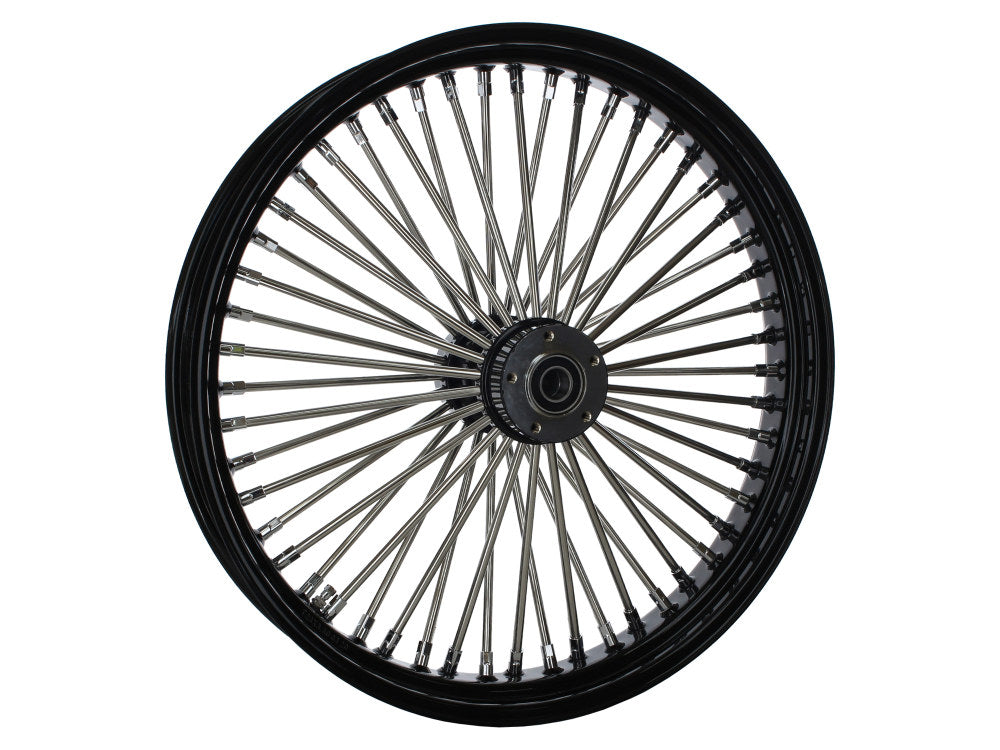 23in. x 3.5in. Mammoth Fat Spoke Front Wheel - Gloss Black & Chrome. Fits Softail Breakout 2013up. - DNA Specialty