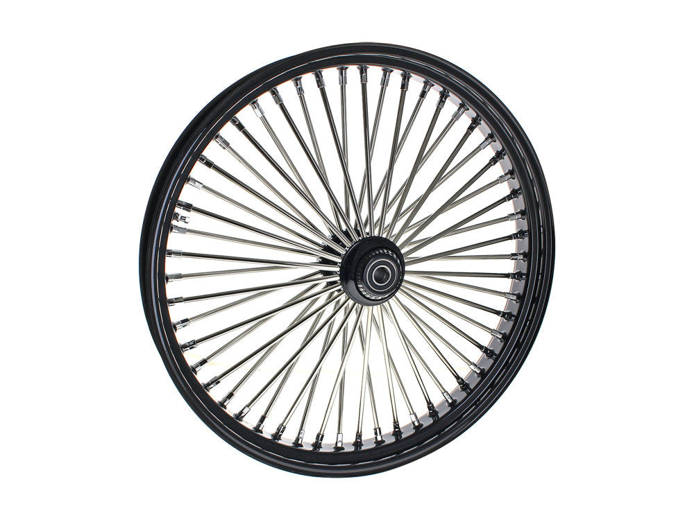 26in. x 3.5in. Mammoth Fat Spoke Front Wheel - Gloss Black & Chrome. Fits Softail Breakout 2013up. - DNA Specialty