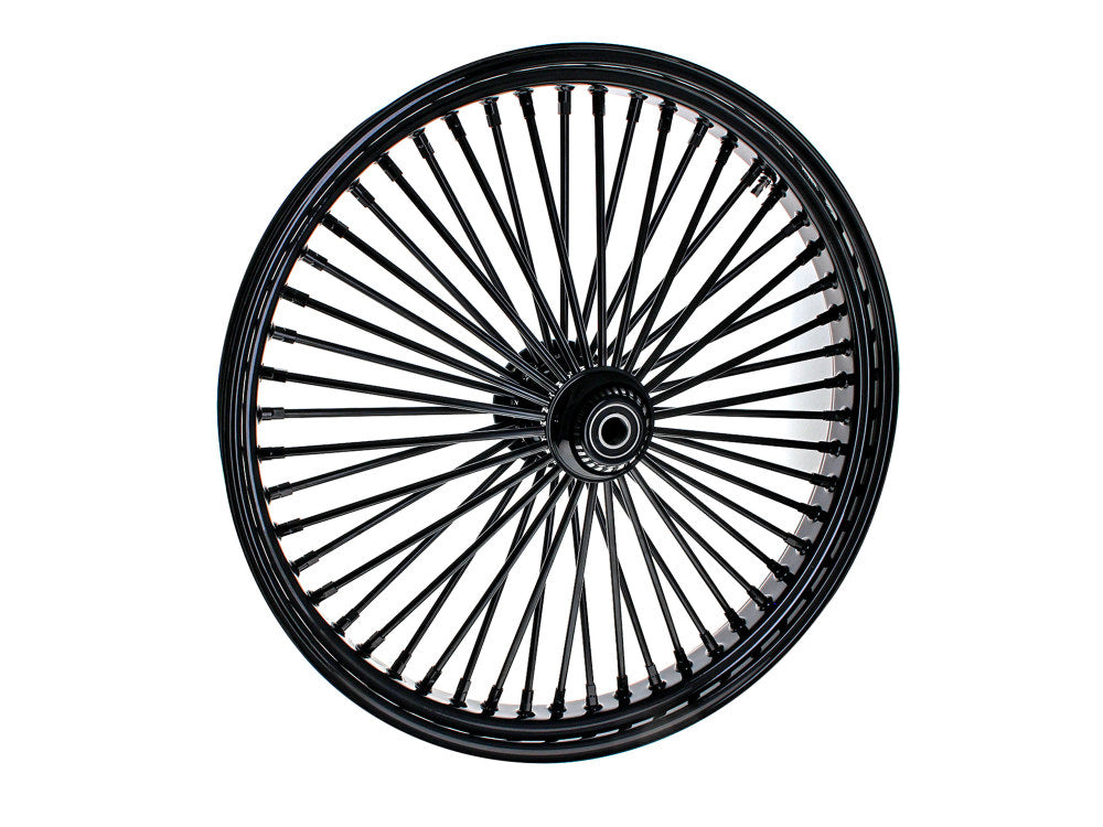 26in. x 3.5in. Mammoth Fat Spoke Front Wheel - Gloss Black. Fits Softail Heritage 2011up, Deluxe 2011-2020, Slim 2012-2021 & Fatboy 2011-2017 - DNA Specialty