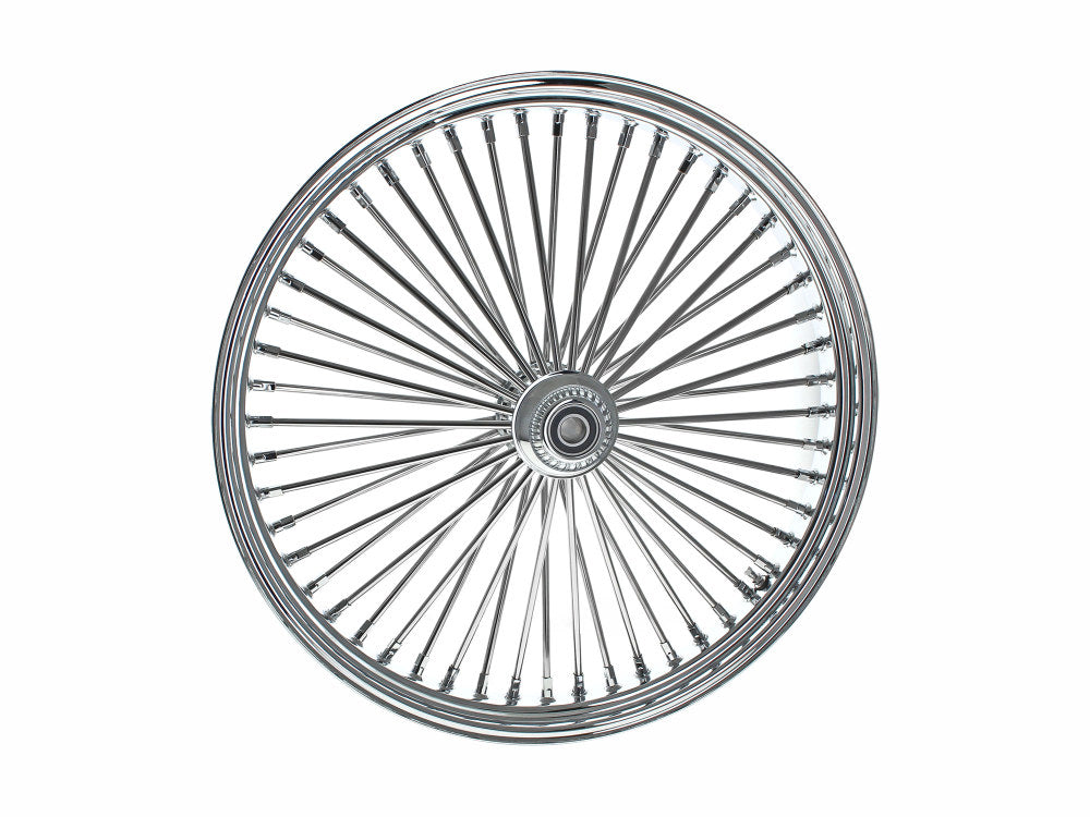 26in. x 3.5in. Mammoth Fat Spoke Front Wheel - Chrome. Fits Softail Heritage 2011up, Deluxe 2011-2020, Slim 2012-2021 & Fatboy 2011-2017 - DNA Specialty