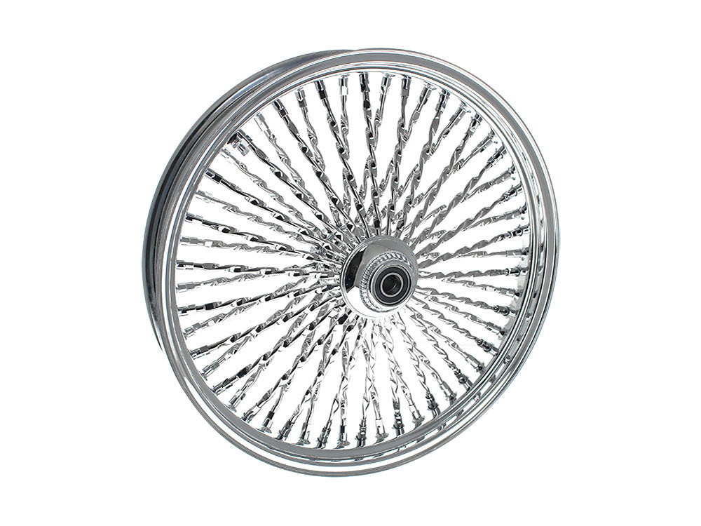 21in. x 3.5in. Cali Fat Spoke Front Wheel - Chrome. Fits Softail Heritage 2011up, Deluxe 2011-2020, Slim 2012-2021 & Fatboy 2011-2017 - DNA Specialty