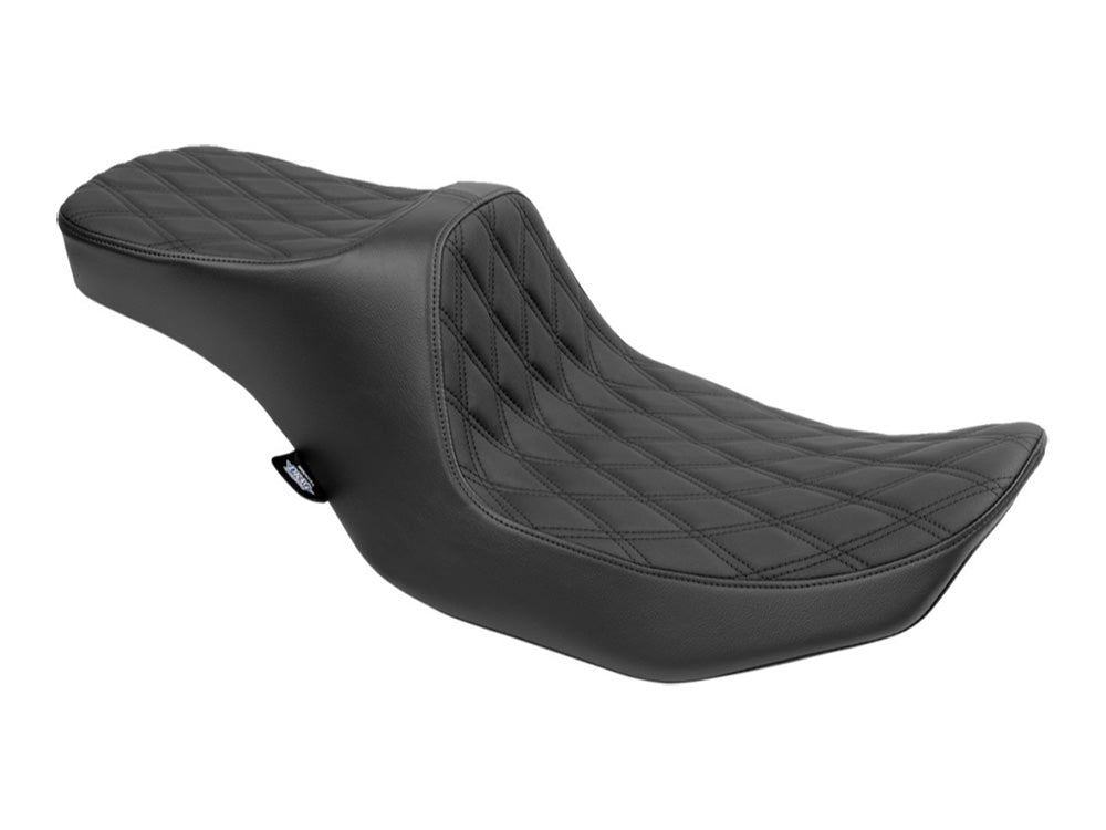 Predator 3, 2up Dual Seat with Black Double Diamond Lattice Stitch. Fits CVO Touring 2023up, Street Glide & Road Glide 2024up, Touring 2025up - Drag Specialties