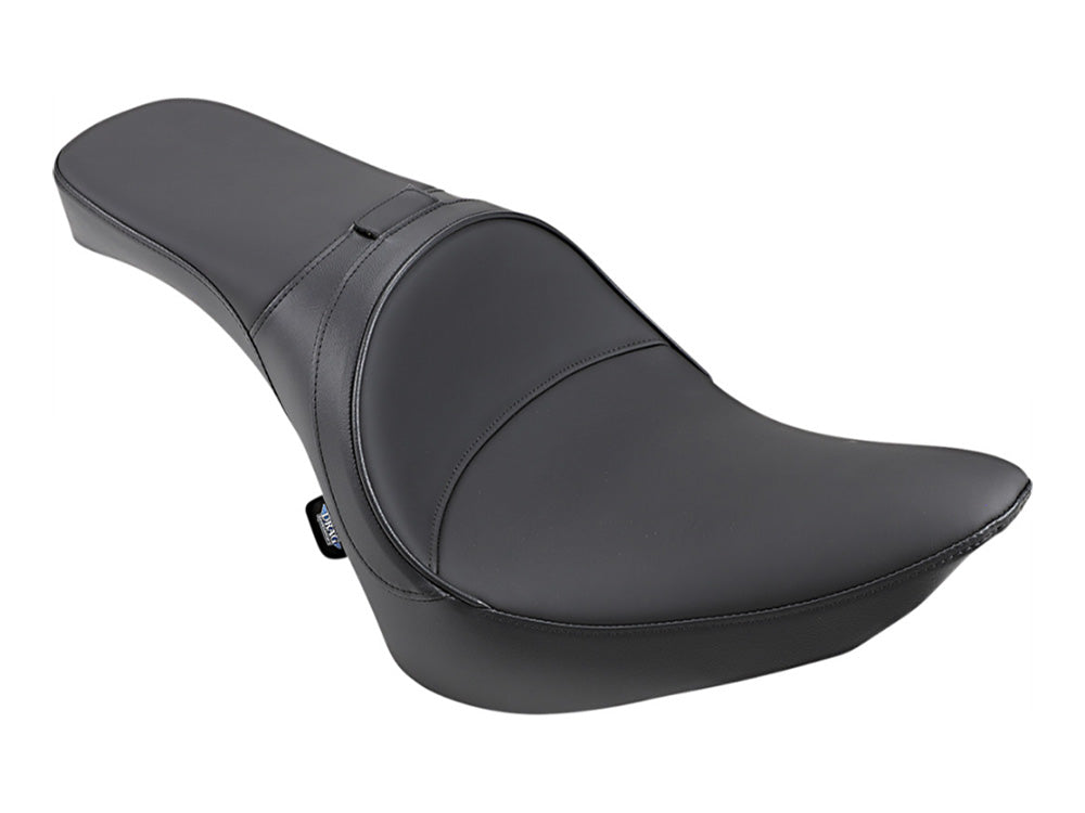 Predator 2up Dual Seat - Smooth Solar Leather Black. Fits Softail 1984-1999. Can Option a Backrest. - Drag Specialties