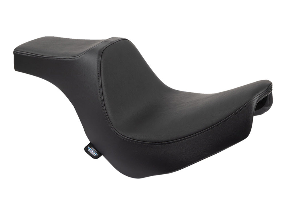 Predator 3 Dual Seat - Smooth Black. Fits Sport Glide & Low Rider 2018up, Low Rider S 2020up & Low Rider ST 2022up - Drag Specialties