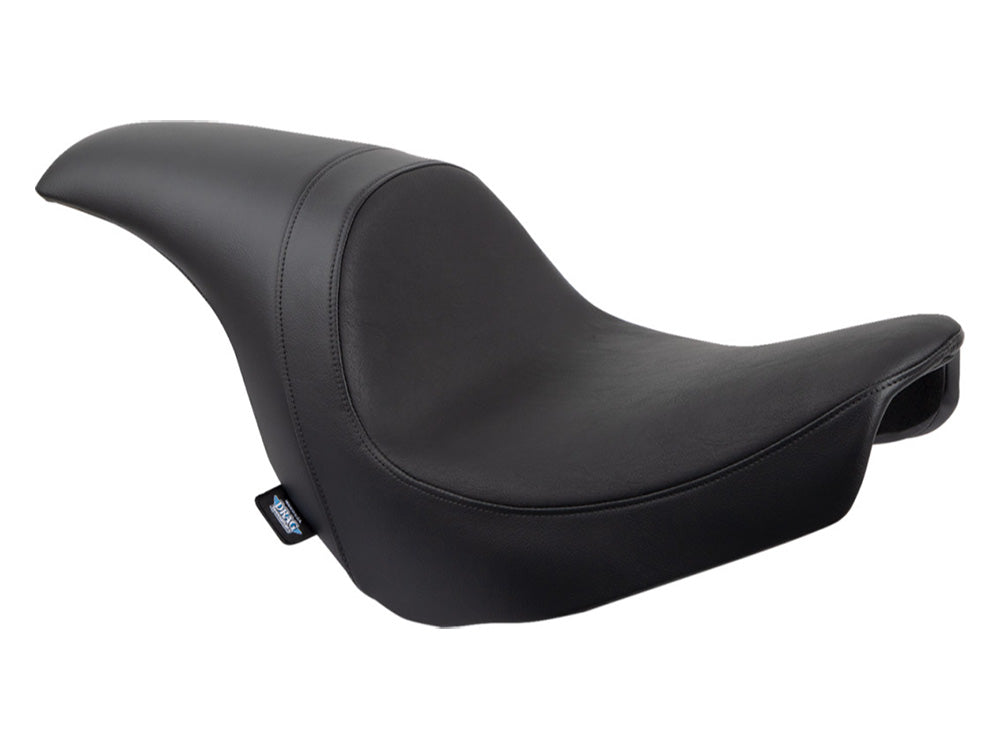 Performance Predator Dual Seat - Smooth Black. Fits Sport Glide & Low Rider 2018up, Low Rider S 2020up & Low Rider ST 2022up - Drag Specialties