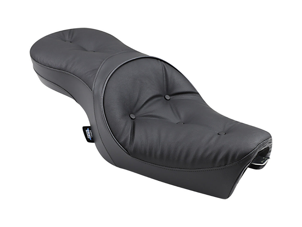 Low Profile Dual Touring Seat with Pillow Stitch. Fits Sportster 2004-2021 - Drag Specialties