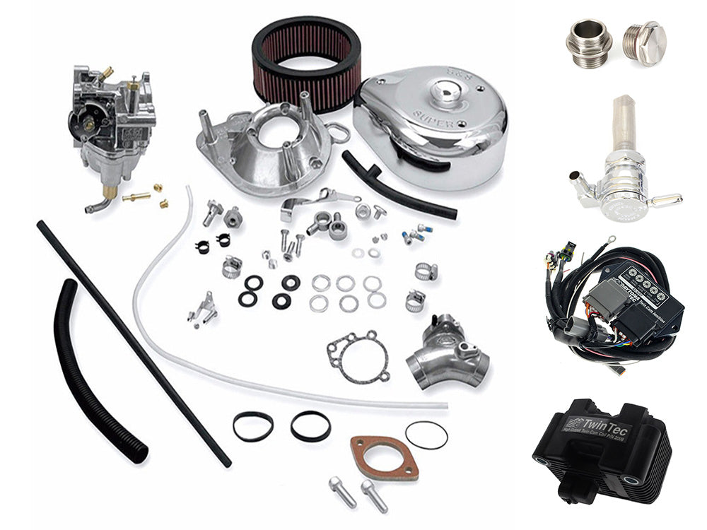 Delphi Fuel Injection to Carb Conversion Kit. Fits Softail & Touring 2001-2003 - Rollies Speed Shop