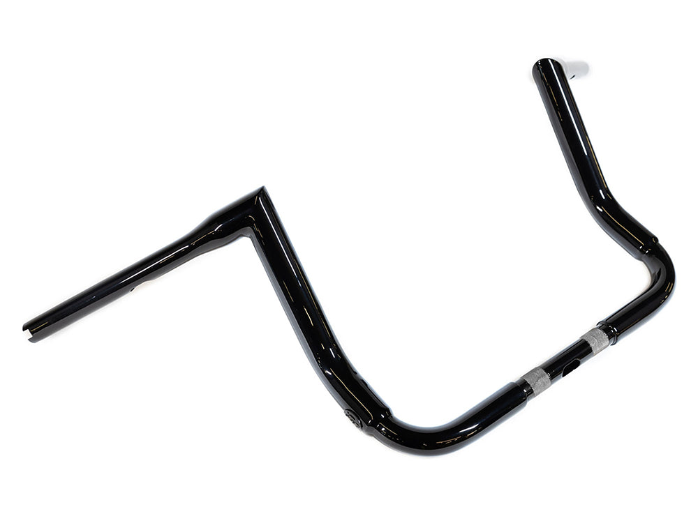 12in. x 1-1/2in. STS Miter Handlebar - Gloss Black. Fits Ultra Models 1996-2024 and Street Glide 1996-2023 - Factory 47 Handlebars
