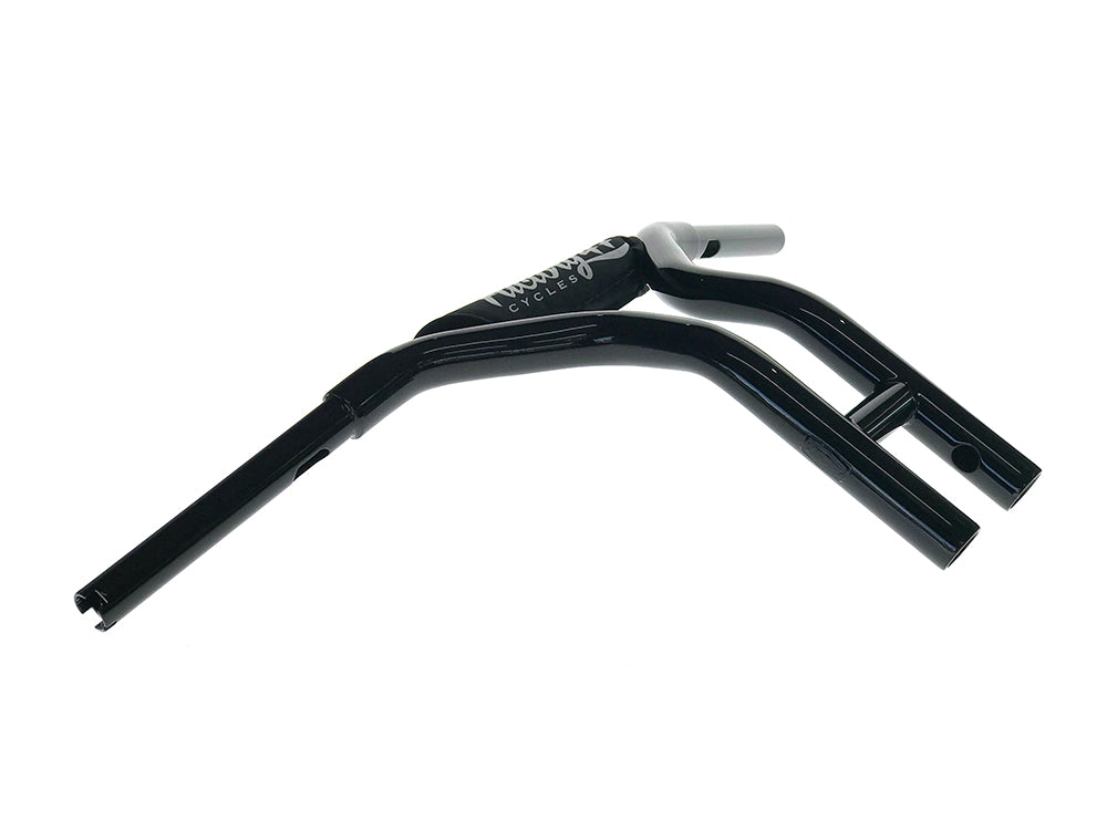 12in. x 1-1/4in. MX47 Pullback T-Bar Handlebar - Gloss Black. - Factory 47 Handlebars