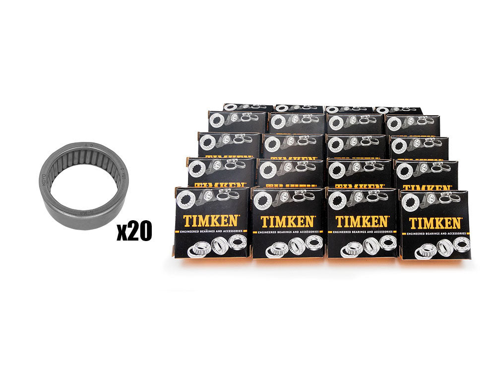 Workshop Pack of 20 Full Complement Inner Cam Bearings. Fits Milwaukee-Eight 2017up - Feuling