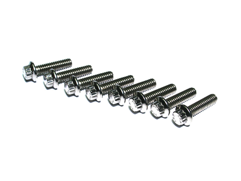 ARP 12 Point Tappet Cover Bolts - Stainless Steel. Fits Softail 2000up, Touring 1999up & Dyna 1999-2017 - Feuling