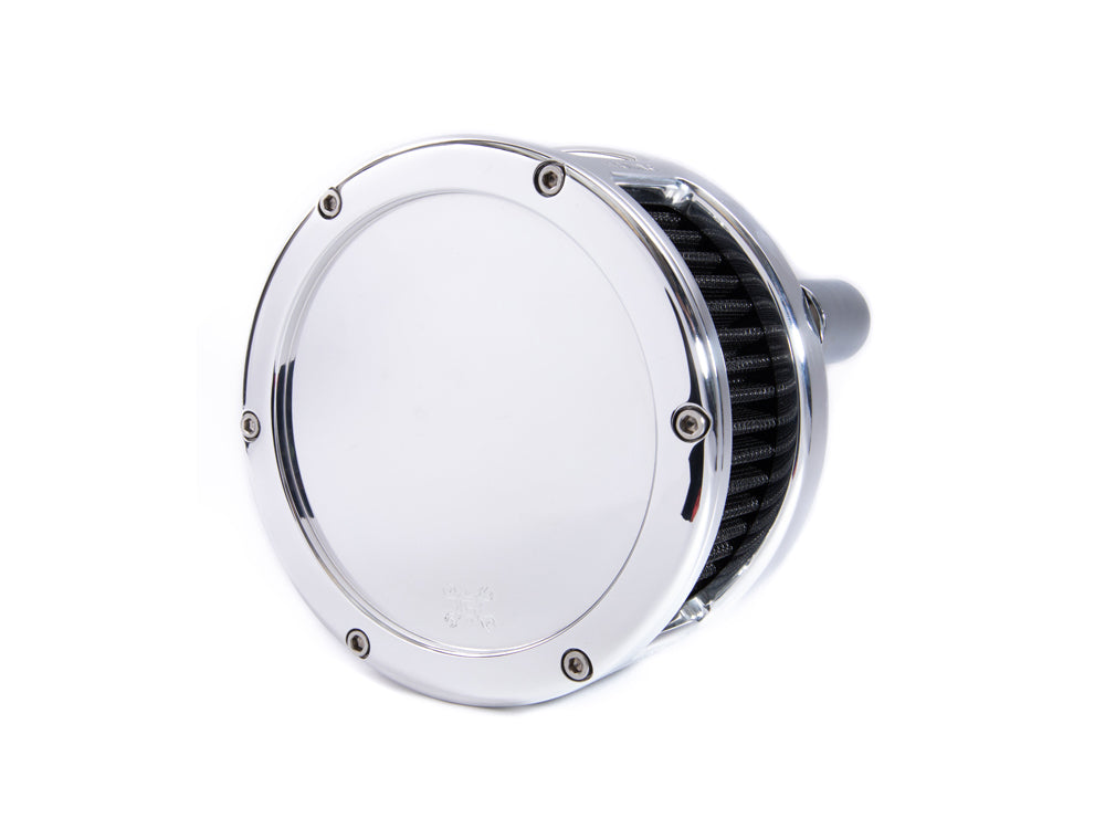 BA Air Cleaner Kit - Chrome with Solid Cover. Fits Touring 2017-2024 & Softail 2018-2024 - Feuling