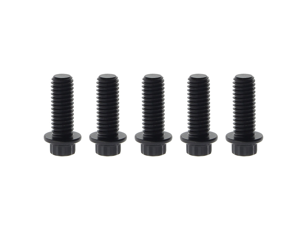 Rear Disc Rotor Bolts - Black 12 Point ARP. Fits H-D Big Twin 1997up & Sportster 1997-2021 - Feuling