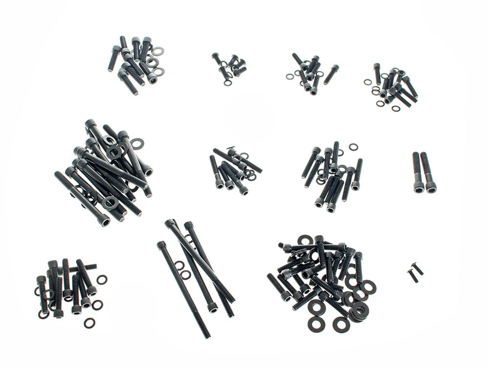 Polished Allen Head Show Bike Kit - Black Stainless Steel. Fits Milwaukee-Eight 2017up - Figurati Designs