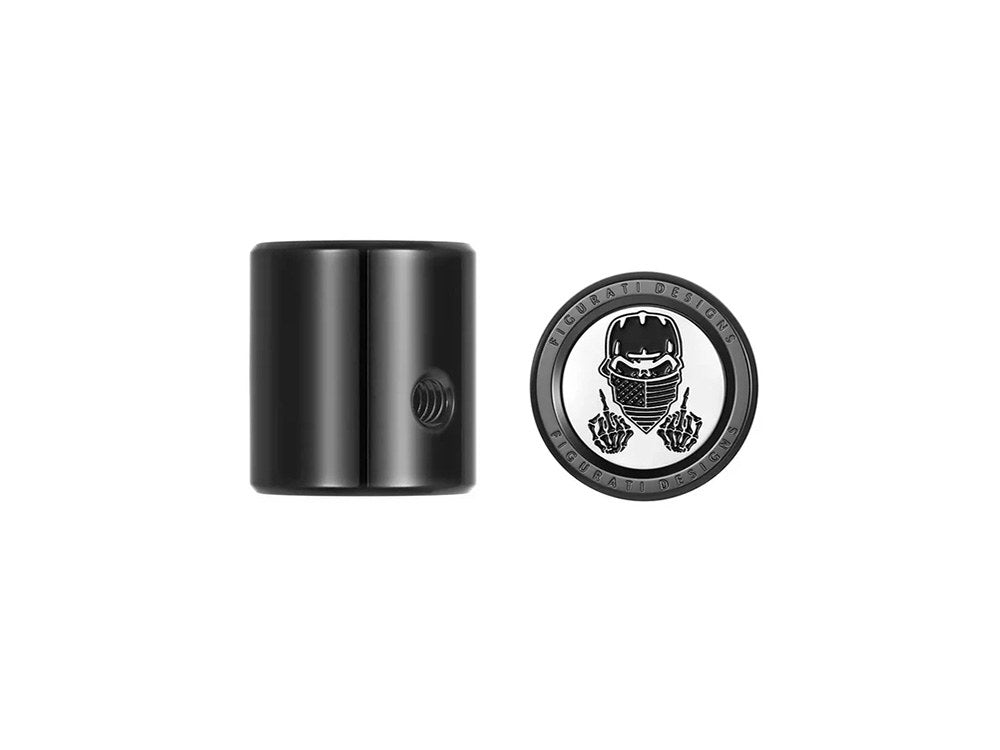 Heel-Toe Shifter Cover - Black with Masked Skull. Fits Touring 1982up & FL Softail 1986-2017 - Figurati Designs