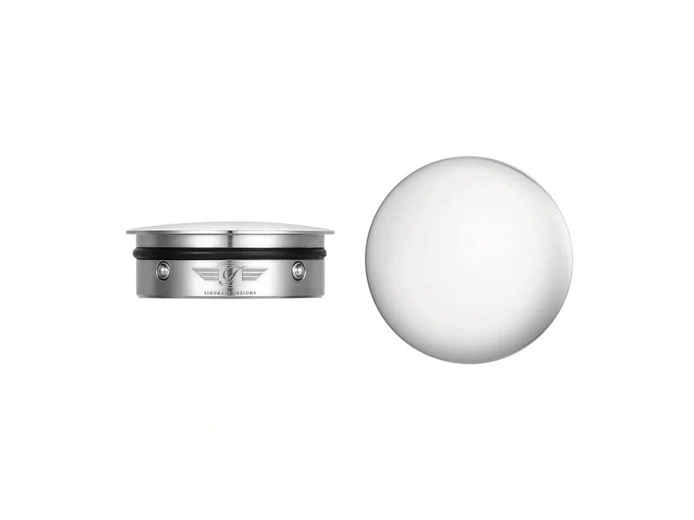 Swingarm Pivot Bolt Covers - Stainless Steel. Fits Touring 2011up - Figurati Designs