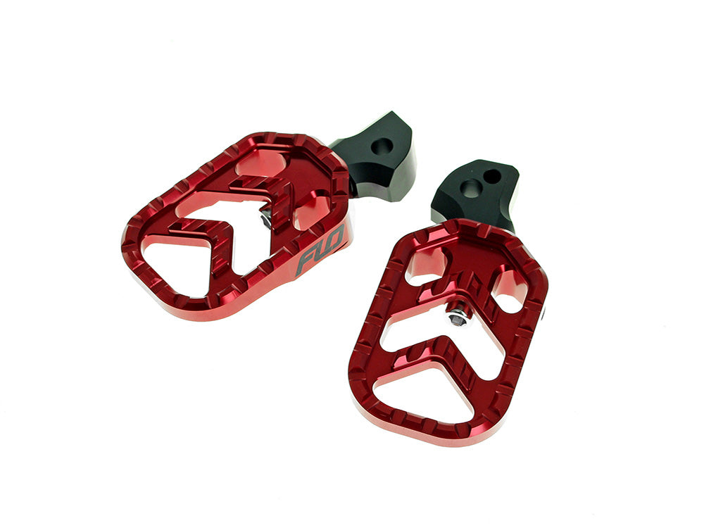 Savage Series Footpegs - Red. Fits Softail 2018up Rear Passenger - Flo Motorsports