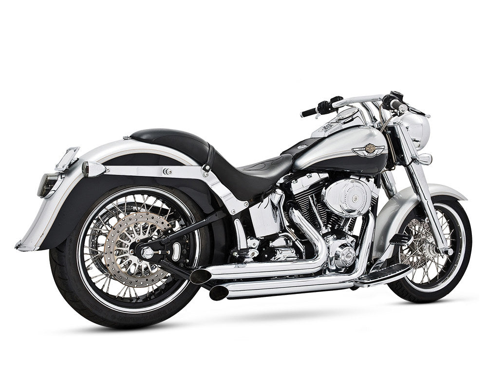 Declaration Turnouts Exhaust - Chrome. Fits Softail 1986-2017. - Freedom Performance Exhaust