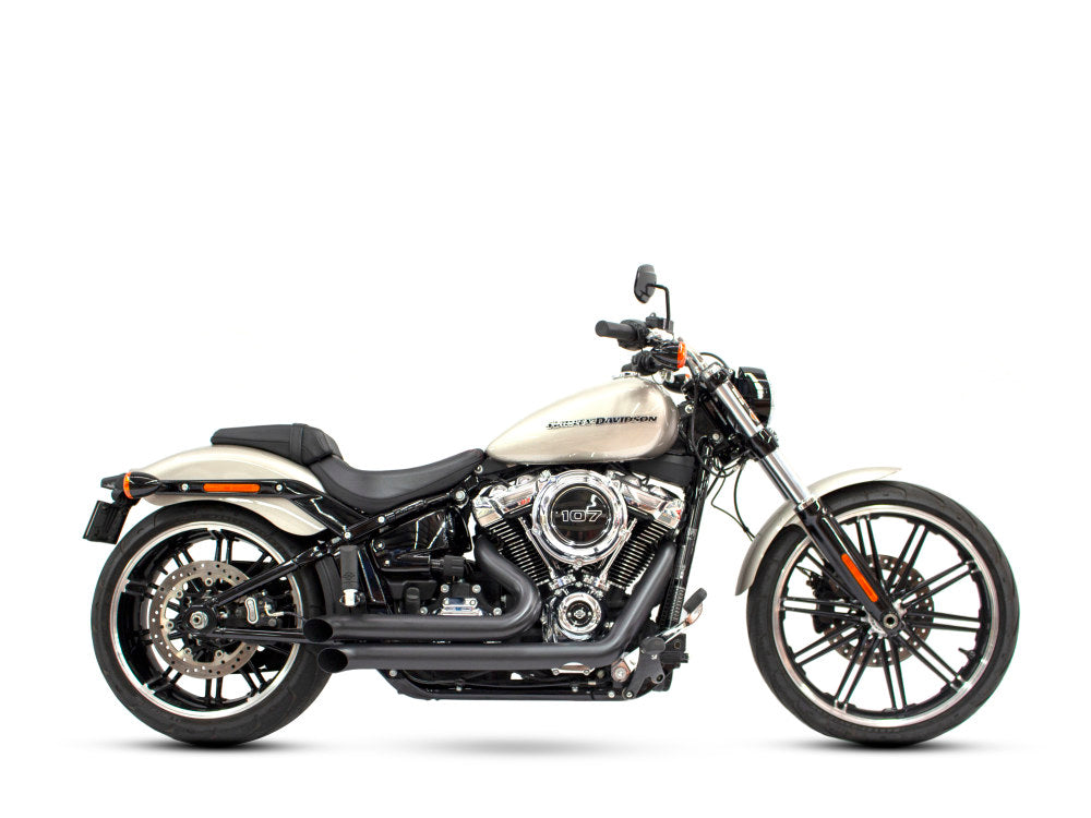 Declaration Turnouts Exhaust - Black. Fits Softail 2018up. - Freedom Performance Exhaust