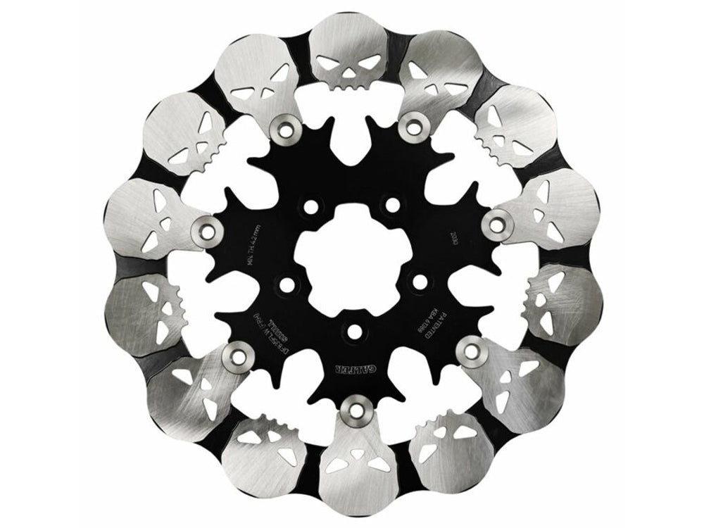 11.8in. Front Skull Floating Disc Rotor. Fits Dyna 2006-2017, Softail 2015up, Sportster 2014-2021 & Some Touring 2008-2023 - Gbrakes