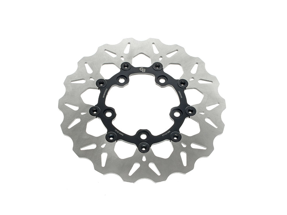 11.8in. Rear Floating Wave Disc Rotor - Black. Fits V-Rod 2006-2017. - Gbrakes