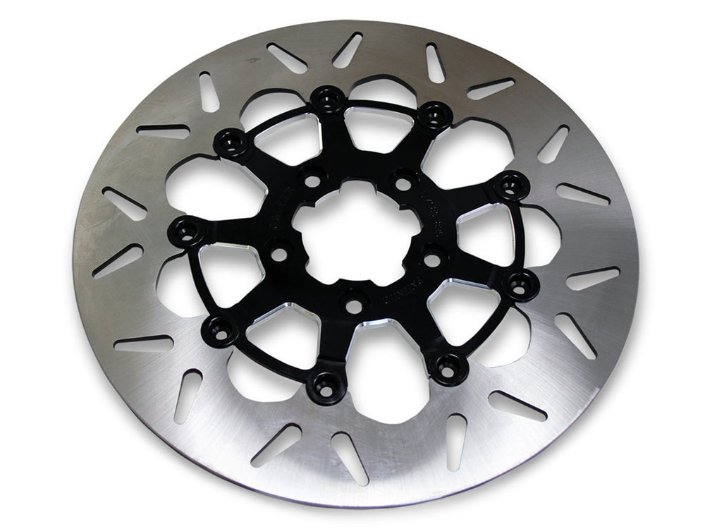 11.8in. Front Standard Round Floating Disc Rotor - Contrast Cut. Fits Dyna 2006-2017, Softail 2015up, Sportster 2014-2021 & Some Touring 2008-2023 - Gbrakes