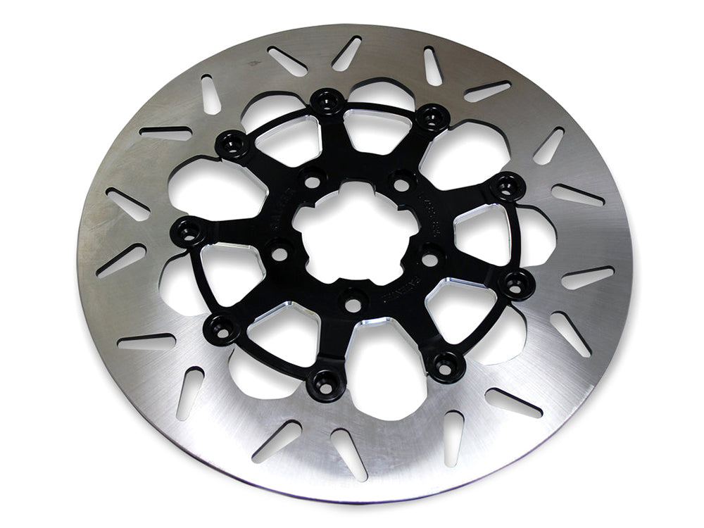 11.5in. Rear Floating Round Disc Rotor with Contrast Cut Carrier. Fits Big Twin 2000up & Sportster 2000-2010. - Gbrakes