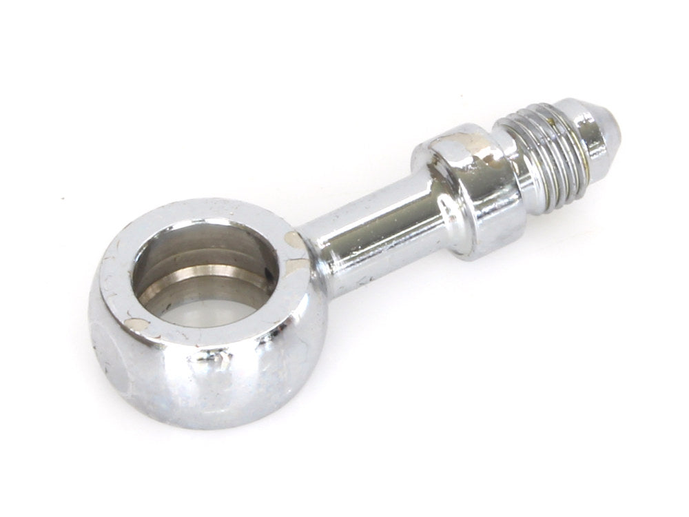 Chrome True 12mm ID, 180 Degree Straight Banjo - Male #3 End. - Goodridge