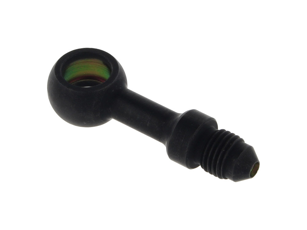 Black 3/8in. (10mm) ID, 180 Degree Straight Banjo - Male #3 End. - Goodridge