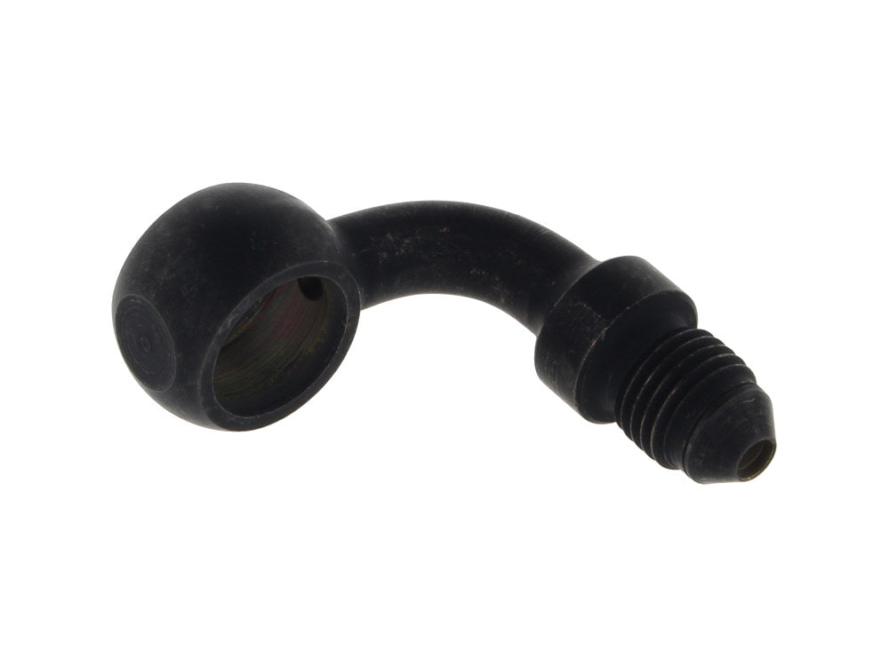 Black 7/16in. ID, 90 Degree Banjo - Male #3 End. - Goodridge