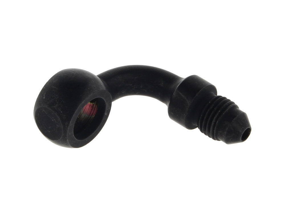 Black 3/8in. (10mm) ID, 90 Degree Banjo - Male #3 End. - Goodridge