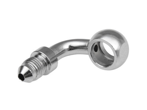 Chrome 3/8in. (10mm) ID, 90 Degree Banjo - Male #3 End. - Goodridge