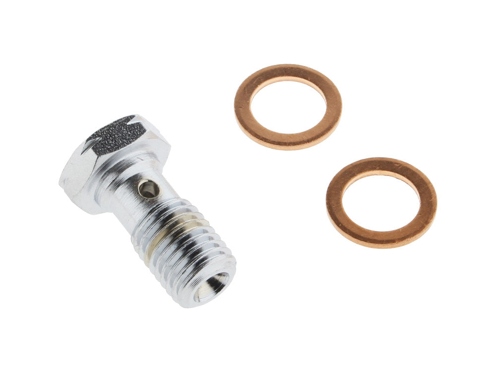 10mm M10 x 1.25 Banjo Bolt - Chrome. - Goodridge