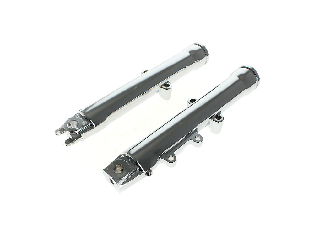 Fork Sliders - Chrome. Fits FX Softail 2000-2006 & Dyna Wide Glide 2000-2005 - Rollies Speed Shop