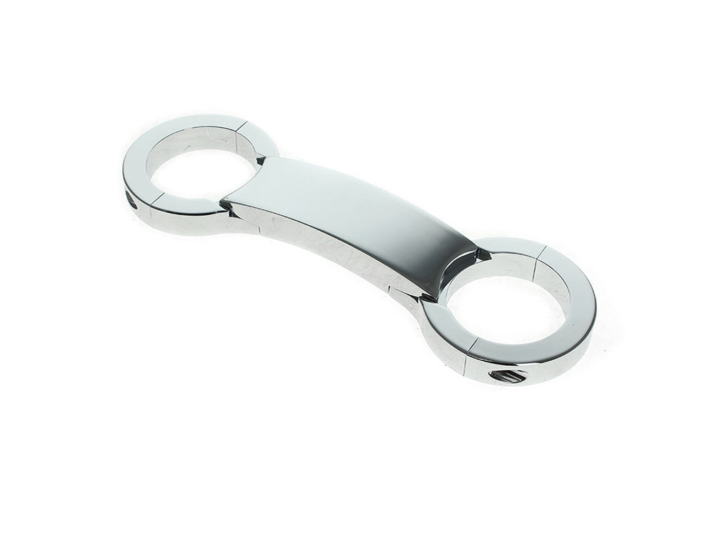 Billet Aluminium Fork Brace - Chrome. Fits 49mm Dyna Mid-Glide 2006-2017 - Rollies Speed Shop