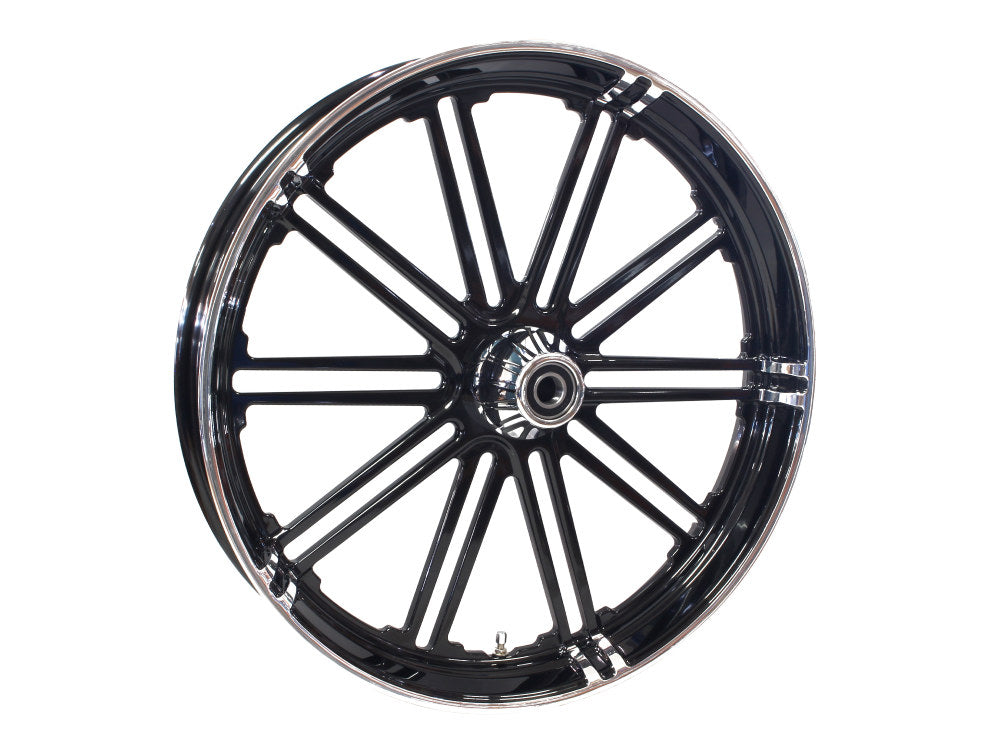 26in. x 3.75in. BKO/Breakout Replica Wheel - Black Anodize, Polished Rim Edge, Chrome Hub Kit. Fits Breakout 2013up. - Hawg Halters