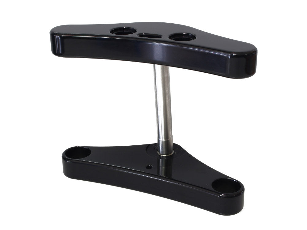 6 Degree Raked Triple Tree Kit - Black. Fits FX Softail 1984-2017 & Dyna Wide Glide 1993-2005. - Hawg Halters