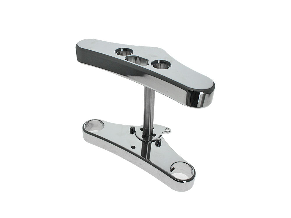 3 Degree Raked Wide Glide Triple Tree Kit - Chrome. Fits Breakout 2018up. - Hawg Halters