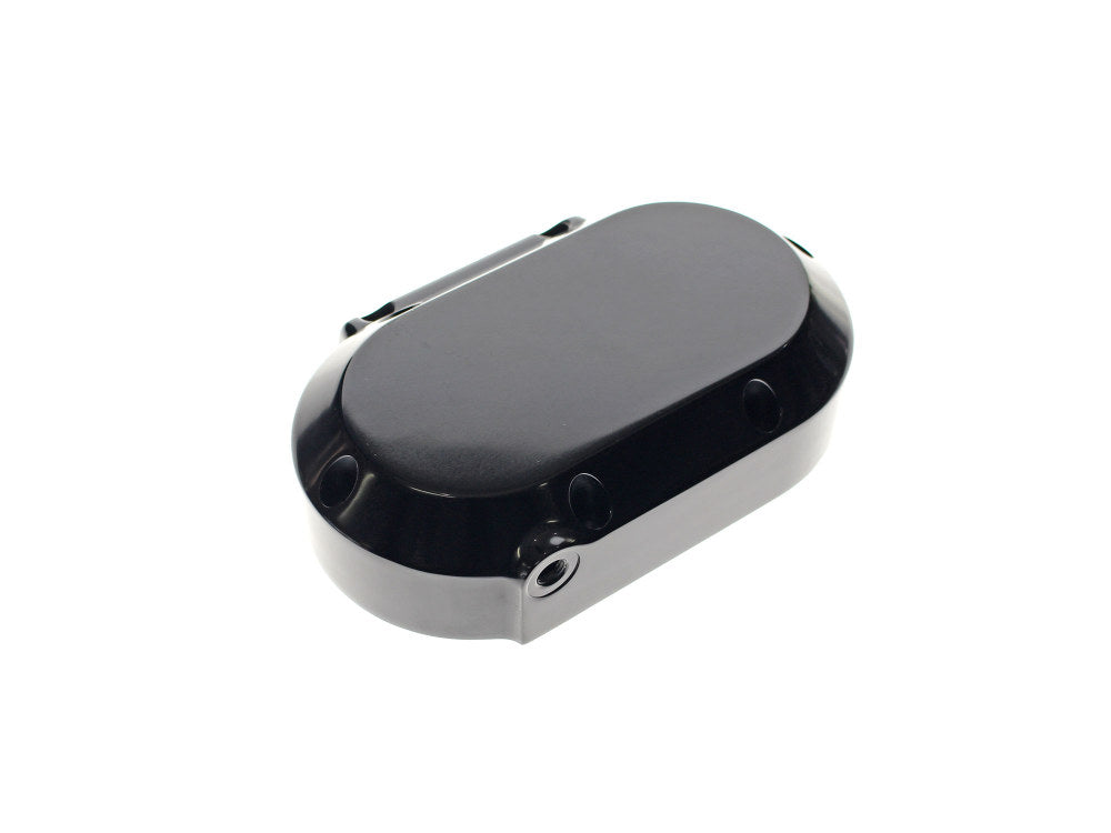 Smooth Hydraulic Clutch Cover - Black. Fits Softail 2007up, Dyna 2006-2017 & Touring 2007-2013. - Hawg Halters